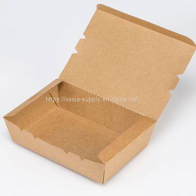 Salad Packing Takeaway Kraft Paper Custom Sushi Box To Go Boxes Restaurant Food Salad Box photo-2