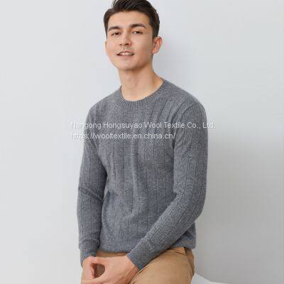 New Winter Fashion Wool Cashmere Crew-Neck Pullover Sweater Best Men's Cashmere Sweaters photo-4