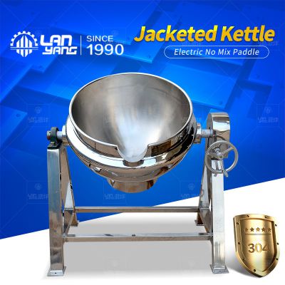 Tilting electric heating jacketed pot/Tilting electric heating jacketed pot/Constant temperature heating sandwich cooking pot/Sauce without stirring cooking pot/Seasoning sauce heating pot/Stainless steel pourable semicircular heating pot