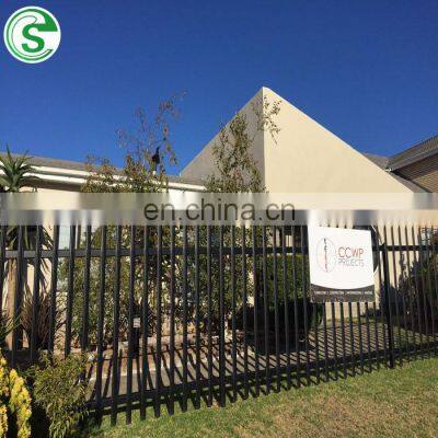 Direct factory high quality powder coated steel palisade fencing