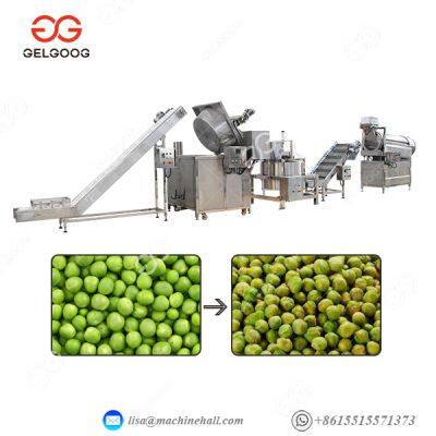 Fritadeira de ervilhas verdes modelo de aquecimento elétrico em aço inoxidável. Máquina de fritar feijões - largos. Linha de produção de ervilhas verdes fritas photo-4