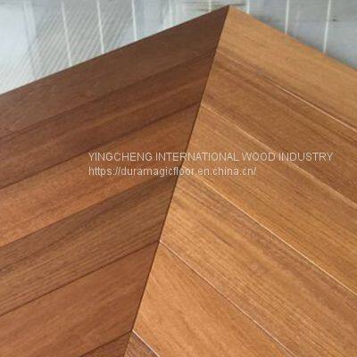 Teak Chevron Flooring