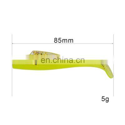 8.5cm 5g 7colors TPR Two-color Soft Lure Oar Tail Soft Bait Luya Soft Bait photo-5