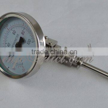 3" Dial Universal Corner Weldless Bi-metal Thermometer, 1/2" NPT, -10~100C / 0~220F degree