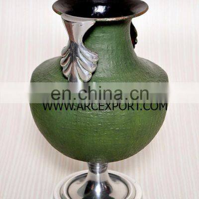 Aluminum Cast Shiny Flower Vase