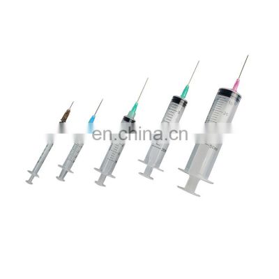 CE&ISO approved disposable plastic medical syringe with needle