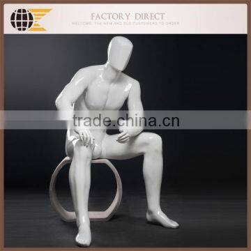 abstract sitting fiberglass male mannequin MARTIN-05 for window display