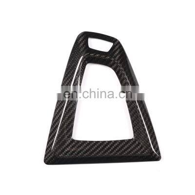 Dry Real  Carbon Fiber Car Interior Gear Shift Frame Trim for BMW M3 M4 Left Hand Drive Accessories