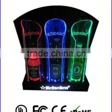 perfect acrylic led bottle&liquor display led bottle stand bottle base