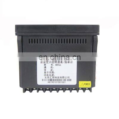 HB966 Double Digital Display Six Digit Frequency Meter Tachometer Speedometer Transmitting Output Communication Output photo-3