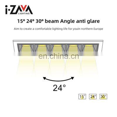 New Design Aluminum Indoor IP20 10watt 20watt 30watt SMD Recessed LED Grille Lamp photo-5
