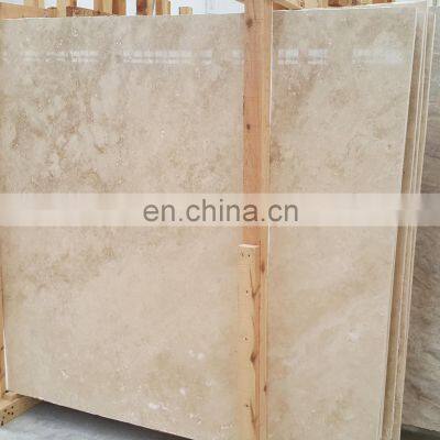 New Arrival Premium Quality Ivory Light Travertine Cross Cut Slab Made in Turkey CEM-SLB-01-01 photo-4