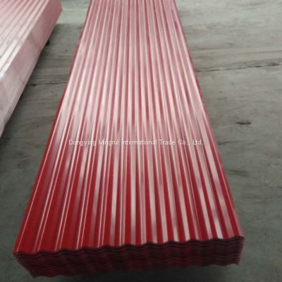 Prepainted 24 gauge PPGI Corrugated Galvanized Steel Roofing Sheet