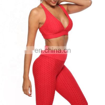 Sexy Women Sport Bra yoga sets Running Gym Yoga Padded Bra Fitness Tank Stretch Workout Tops and lagging