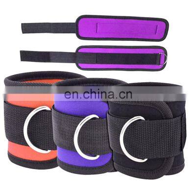 Wholesale Custom Ankle Strap Pink Weight Lifting Gym Ankle Straps For Cable Machines photo-4