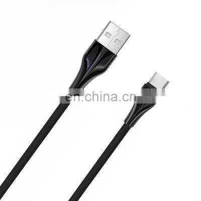 High Quality Zinc Alloy Denim USB Cord Cable Chargeing Usb Data Cable Lightening Cable For Iph/ Type C/Android
