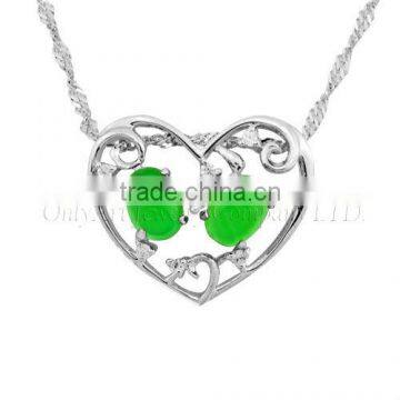 925 sterling silver jewelry heart charm pendant necklace