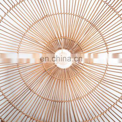 Rattan Lamp Shade Hanging Pendant Light, Boho Chandelier Light, Woven Lamp Light Shade Vietnam Cheap Wholesale photo-3