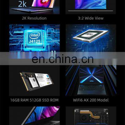 GemiBook Pro 14 Inch 2K Laptops 8GB 256GB Celeron J4125 Quad Core Win10 Netbooks With Backlit Keyboard Laptop photo-4