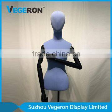 Half Body Torso Mannequin With Wooden Flexible Arm photo-4