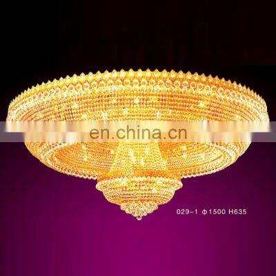 Big Round Flush Mount Chandelier for Banquet Hall