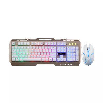 Mechanical G700 wired keyboard mouse set ergonomic cool with lights usb keyboard mouse combo