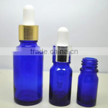 5ml to 100ml colbat blue glass bottle with alu dropper,essential oil glass dropper bottle