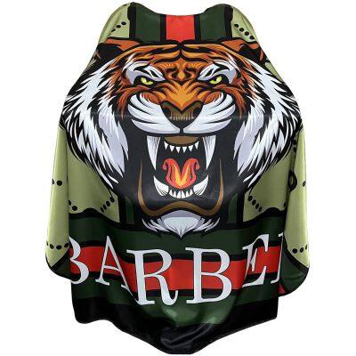 Barber Capes Hair Cutting Capes Salon Stylist Capes with Snaps Waterproof Professional Large Barber Hairdresser Gown Cape- 63”× 56”(TIGER)