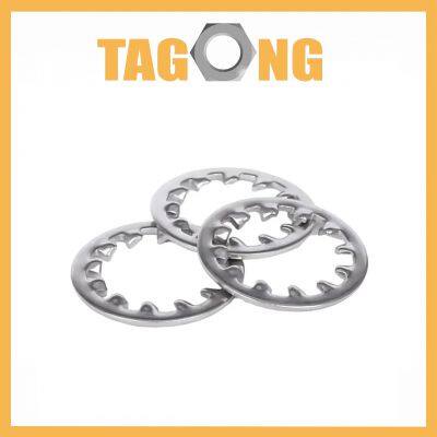 Industrial 304 Stainless Steel Flat Lock Washers With DIN Standard External Teeth Zinc Finish Carbon Steel Plastic photo-2
