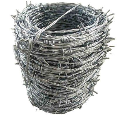 High Tensile Hot Dip Galvanized Barbed Wire Fence Roll 2-4mm Wire Farm Field Double Strands Barbed Wire Mesh Fencing Price