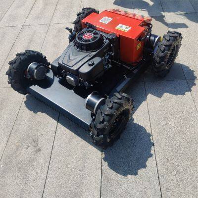 Industrial CE EPA Approved Single Cylinder Gasoline Engine Blade Rotary Wireless Remote Control Robotic Mower photo-2