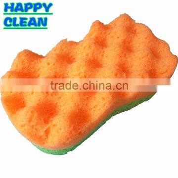 Two-face Wave shape car sponge ,car wash sponge, car cleaning sponge