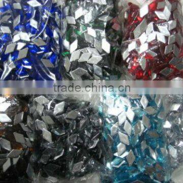 MIXED COLOR Diamdond Shape Acrylic Stone, Acrylic plastic button for sew on Button