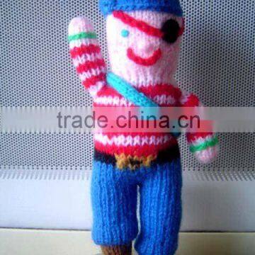 Peru Hand Made Acrylic Knitted Toy "Pirate"