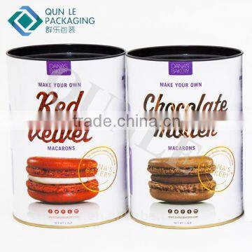 Offset Printed Christmas Items Tinplate Slip Top Paper Tube Boxes