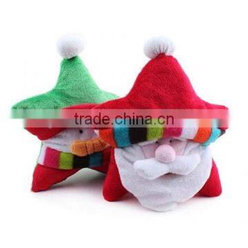 Star Shaped Christmas Plush Pet Toys with Squeaker Inside /Soft Pet Toys of Christmas Theme