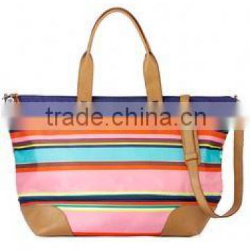 Beach Duffel Bag Stripe Canvas Beach Tote Shopping Bag