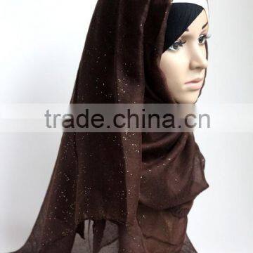 Autumn Fashion Cotton Voile Sequin Islamic Hijab Scarf Quality Choice photo-6