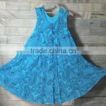 SUMMER RAYON BEACH DRESS UMBRELLA TIE AND DYE DRESS