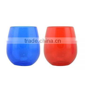 Hot selling items! Plastic wine glass tumbler without lid