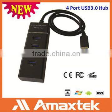 High Quality Multifunction Generic 4 Port USB 3.0 Type Hub with Wire & Better Service and Active Support