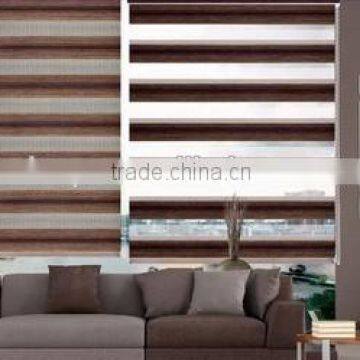 QINGMIAO Double Layer Blackout Roller Zebra Blinds