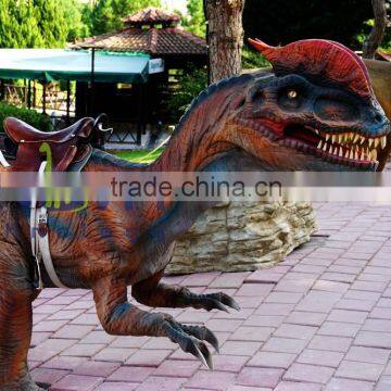 Life-size automatic inflatable animatronic dinosaur for amusement rides