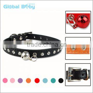 Christmas Gift Leather Dog Pet Collars with Bells