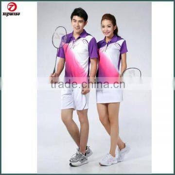 Custom dye sublimation badminton uniform/wear