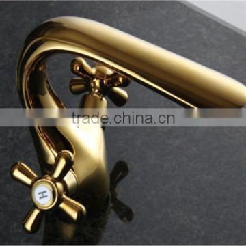 Antique Gold Dual Water Faucet Handle Dragon Faucet