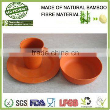 2016 bright color bamboo fiber dinnerware set