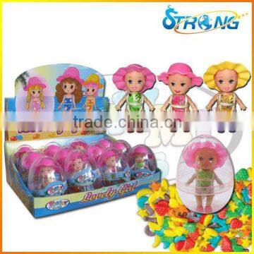 Doll Toys in egg with candy