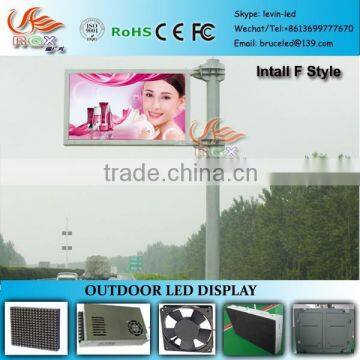 RGX F style installation led display, P10mm led display with , outdoor video led display with pillar