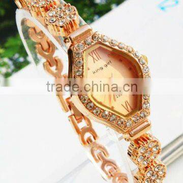 New design Factory cheap fashon ladies stone bracelet watches